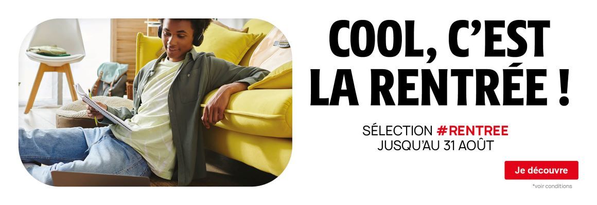 Cool c'est la rentrée ! Sélection#rentrée jusqu'au 31 août.