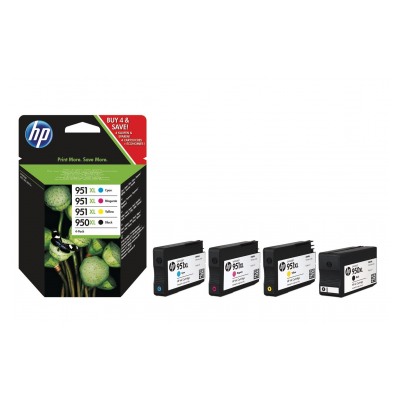 Hp 950 XL/951 XL (C2P43AE) PACK NOIR + 3 COULEURS