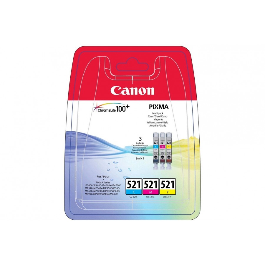 Canon Pack CLI-526 3 CL n°1