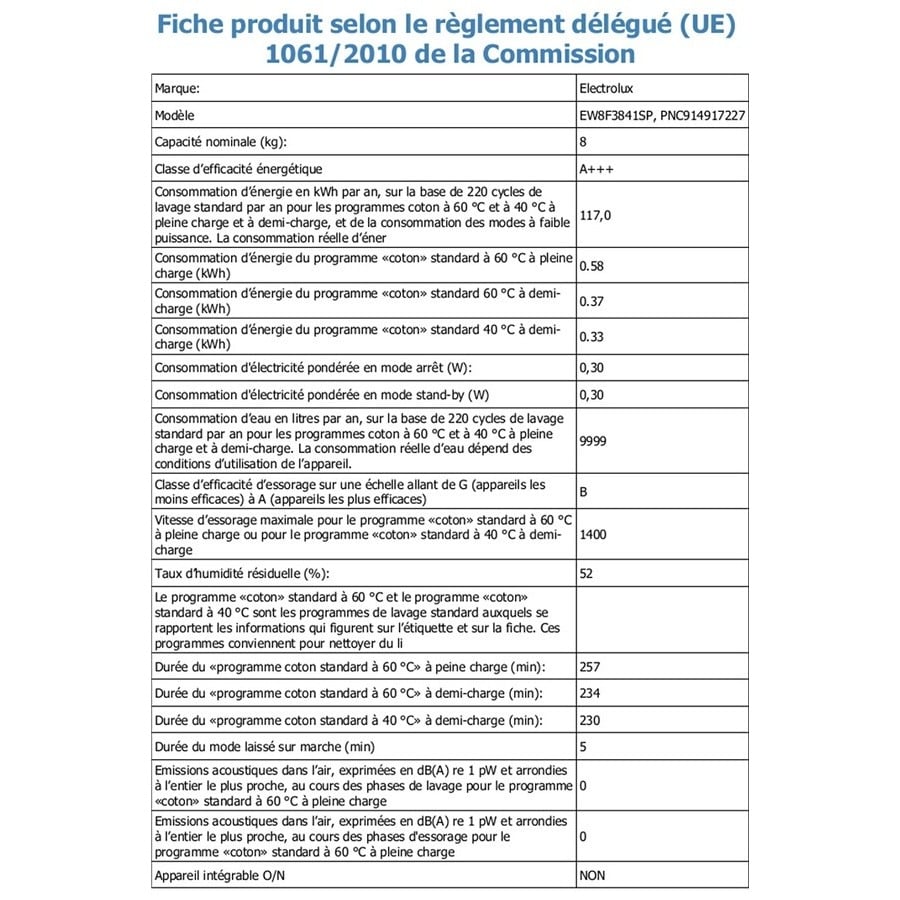 Electrolux EW8F3841SP PERFECTCARE n°3