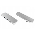 Onearz Mobile Gear Adapt. USB-C vers HDMI, USB-C PD, 1 microSD+SD, audio Silver