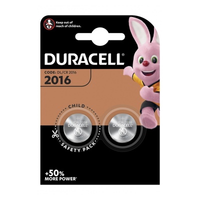 Duracell Duracell, lot de 2 piles spéciales lithium 2016 3 Volts, DL2016/CR2016