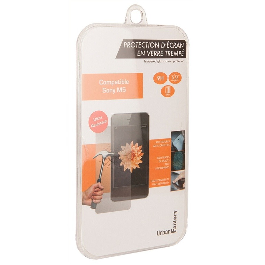 Urban Factory PROTECTION D'ECRAN EN VERRE TREMPE POUR SONY XPERIA M5 n°2
