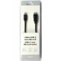 Temium Câble USB C 3.1 (mâle) vers Micro USB 3.0 (mâle) - 20cm