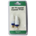 Temium KIT MALE FEMELLE COAXIAL CONNECTEUR GOLD