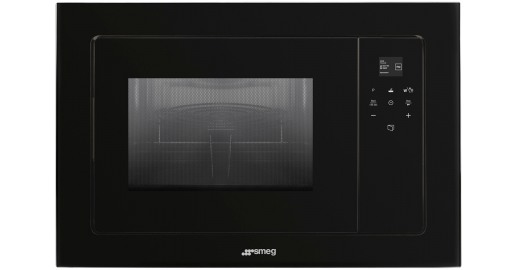 Micro-ondes Encastrable SMEG 60 Cm Noir – Design Moderne Et Verre FMI120N2