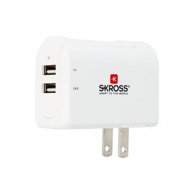 Skross US USB Chargeur 2 Ports