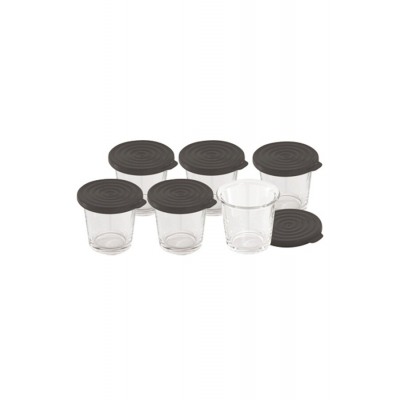 Moulinex 6 verrines en verre avec leur couvercle en silicone