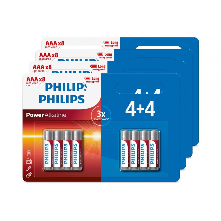 Philips Lot de 32 piles AAA (4 packs de 4+4) n°1