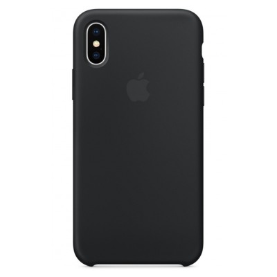 Apple Coque en silicone pour iPhone X Noir