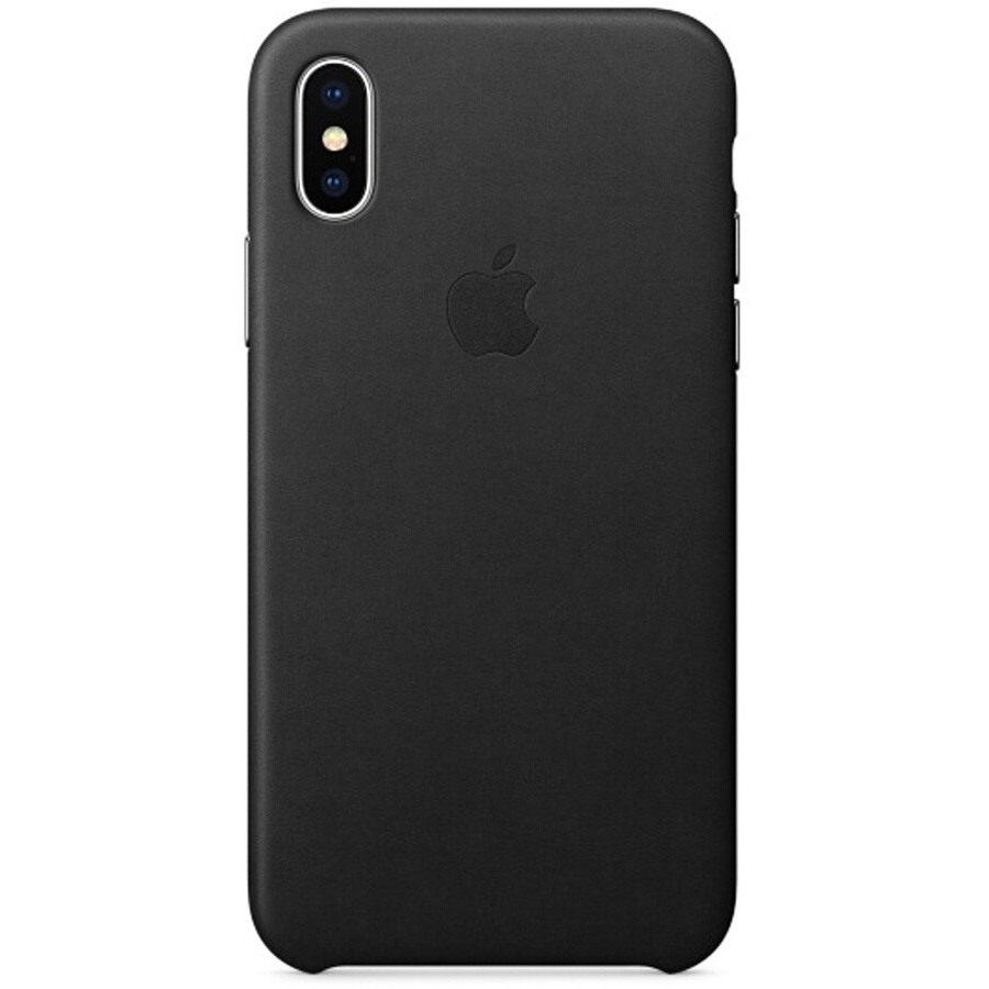 Apple Coque en cuir pour iPhone X Noir n°1