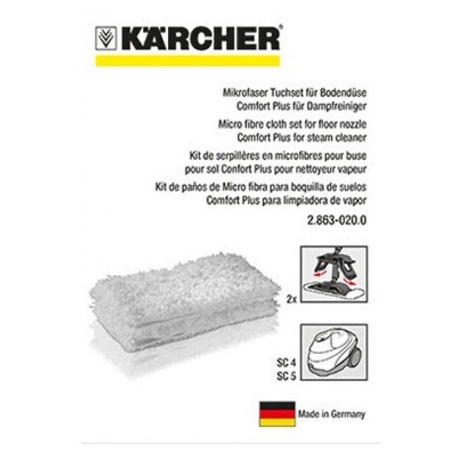 Karcher KIT 2 SERPILLERES MICROFIBRES POUR SC4 / SC5 n°2