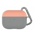 Onearz Mobile Gear Etui en silicone liquide bicolor gris orange pour AirPods Pro