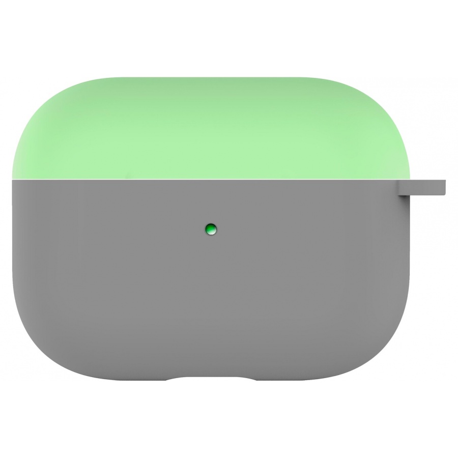 Onearz Mobile Gear Etui en silicone liquide bicolor gris vert menthe pour AirPods Pro n°1