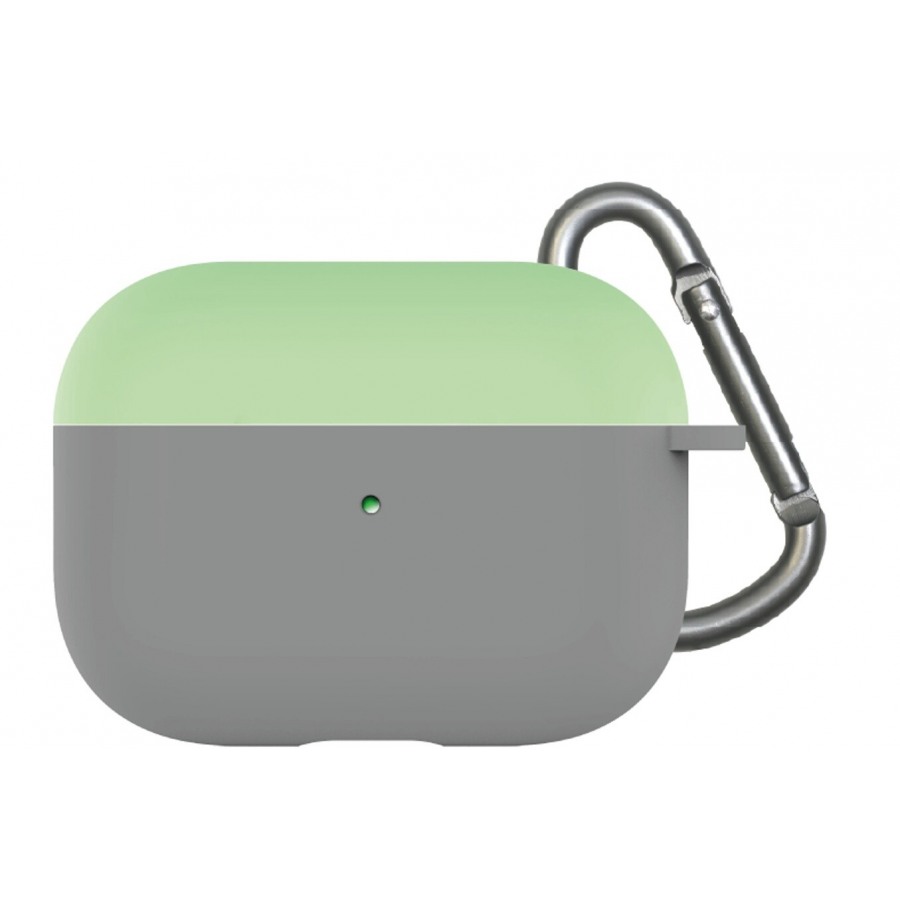 Onearz Mobile Gear Etui en silicone liquide bicolor gris vert menthe pour AirPods Pro n°2