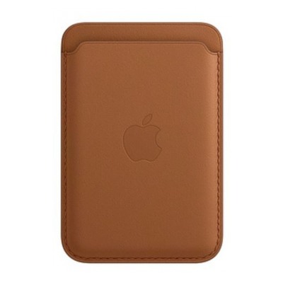 Apple Porte carte Apple en cuir noir compatible Magsafe