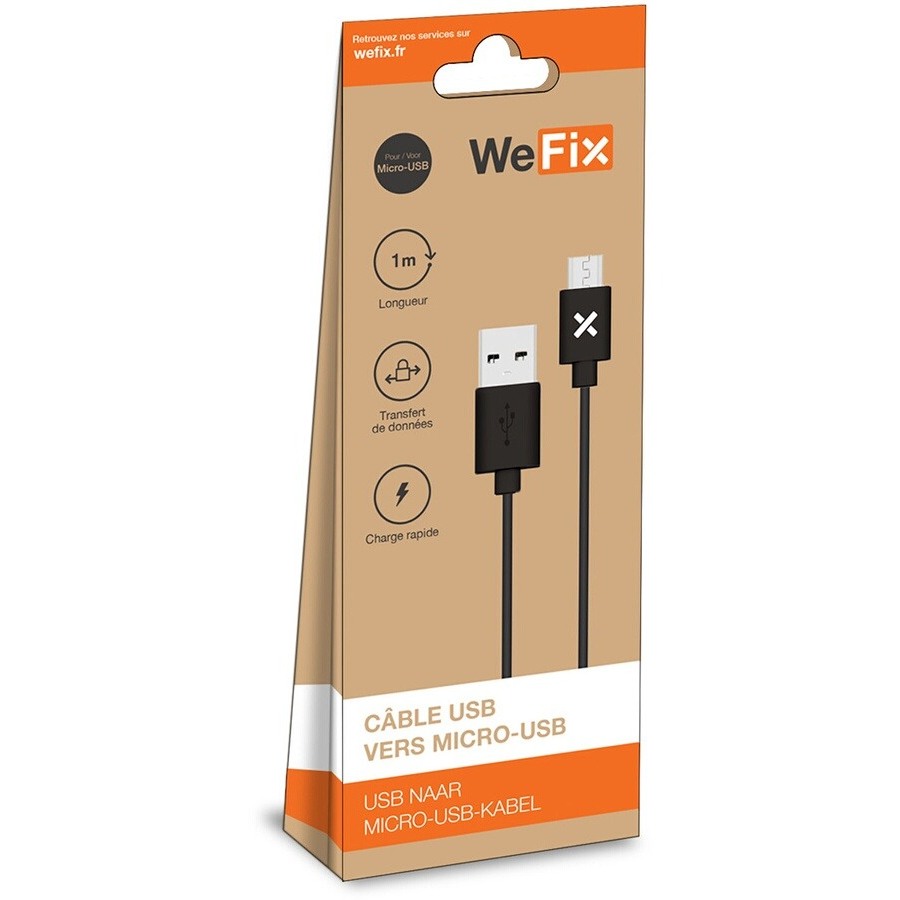 Wefix Câble micro USB 1M noir n°2