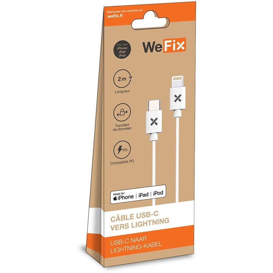 Wefix Câble lightning &gt; USBC 2M blanc n°2