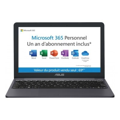 Asus E203MA-FD100TS + 1 AN D'ABONNEMENT OFFICE 365