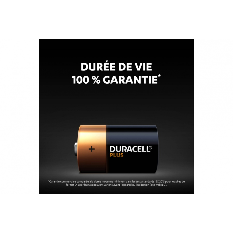 Duracell Pack de 2 piles alcalines D Duracell Plus, 1.5V LR20 n°2
