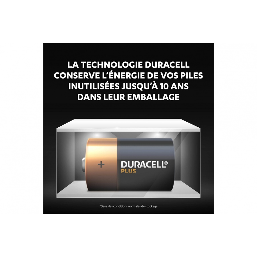 Duracell Pack de 2 piles alcalines D Duracell Plus, 1.5V LR20 n°3