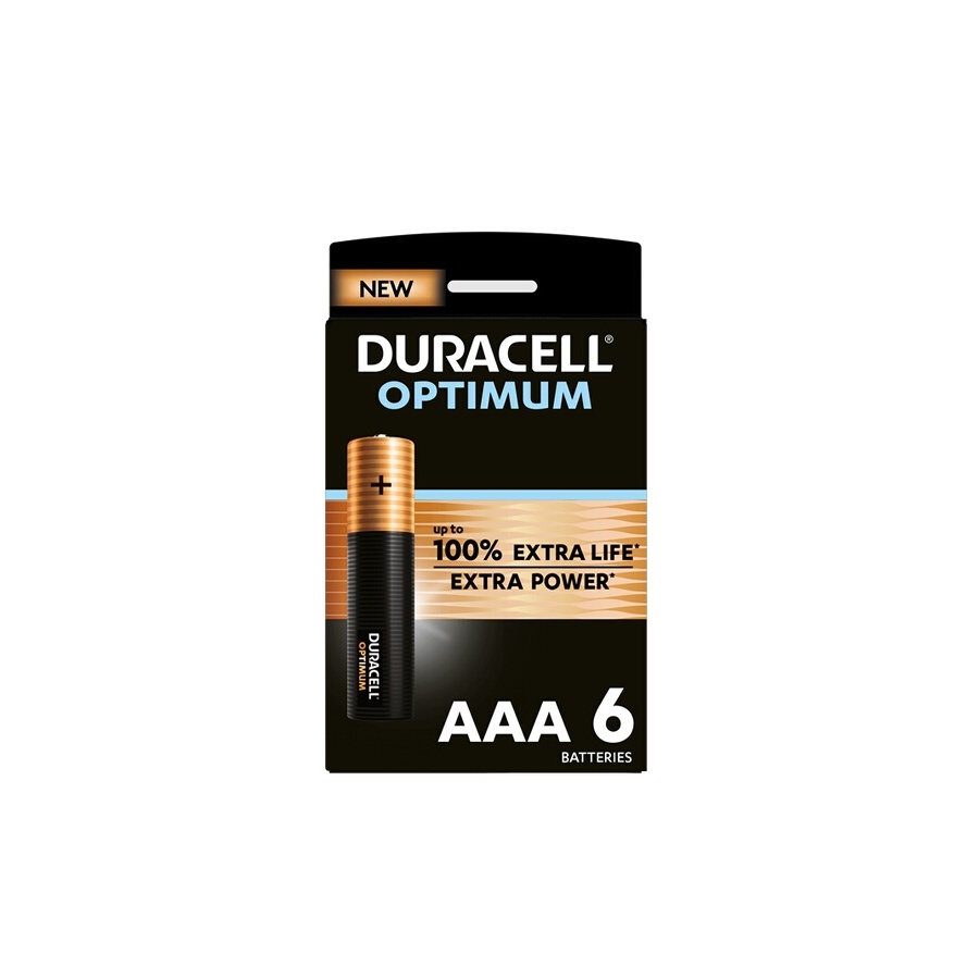 Duracell Pack de 6 piles AAA Duracell Optimum, 1,5 V LR03 n°1