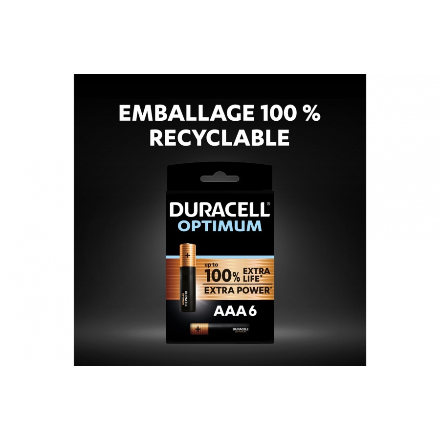 Duracell Pack de 6 piles AAA Duracell Optimum, 1,5 V LR03 n°4