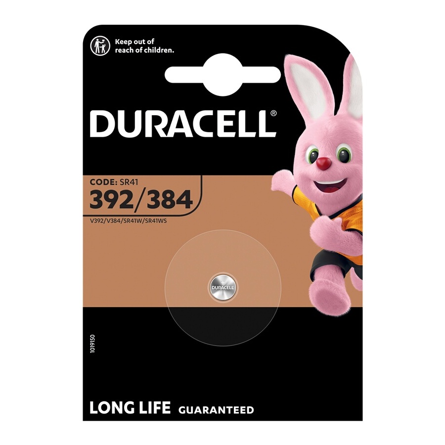 Duracell 1 pile oxyde d'argent Duracell sp?ciale 392/384 1,55?V (SR41/V392/V384/SR41W/SR41WS) n°1
