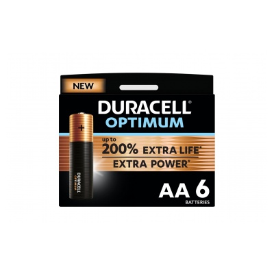 Duracell Pack de 6 piles AA Duracell Optimum, 1,5 V LR06