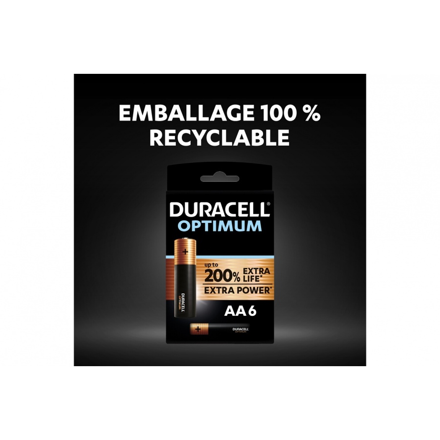 Duracell Pack de 6 piles AA Duracell Optimum, 1,5 V LR06 n°4