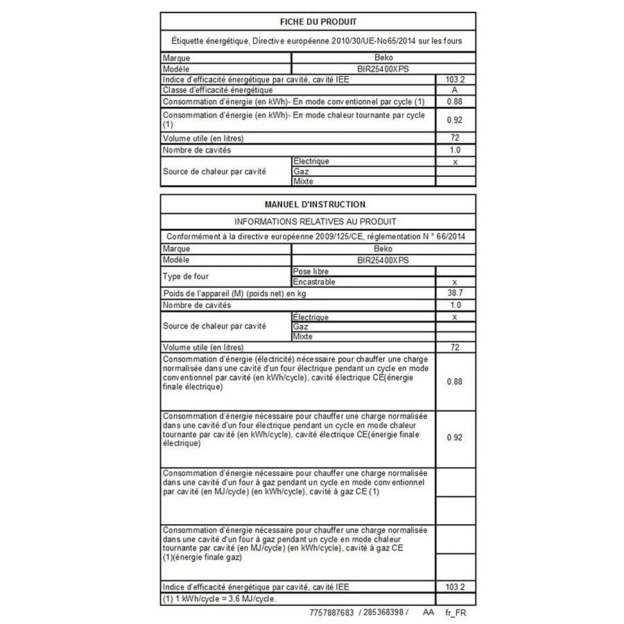 Beko BIR25400XPS n°11