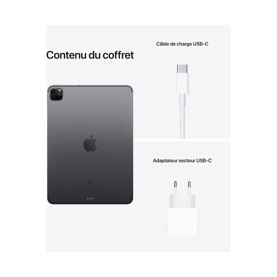 Apple NOUVEL IPAD PRO 11 M1 256GO GRIS SIDERAL WI-FI CELLULAR n°9