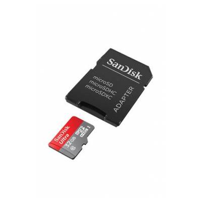 SanDisk Carte Mémoire microSDHC Ultra 32 Go + Adaptateur SD