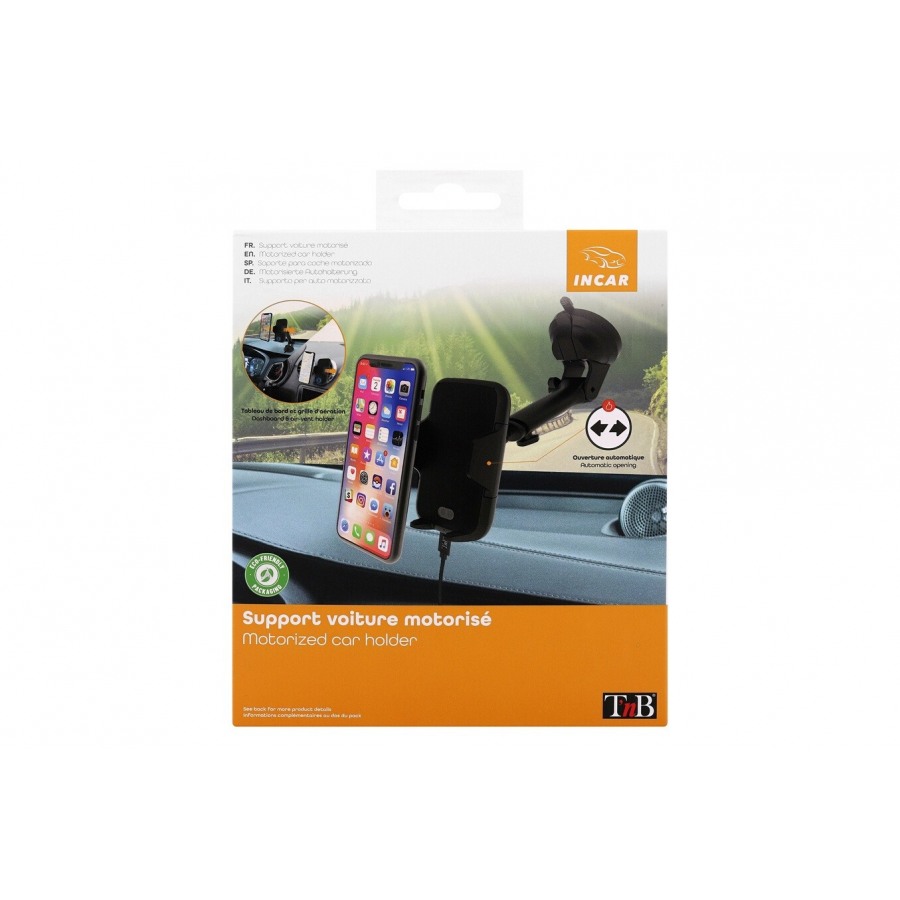 Tnb Pack support motorisé 3 en 1 + chargeur allume-cigare + câble Micro USB - noir n°4