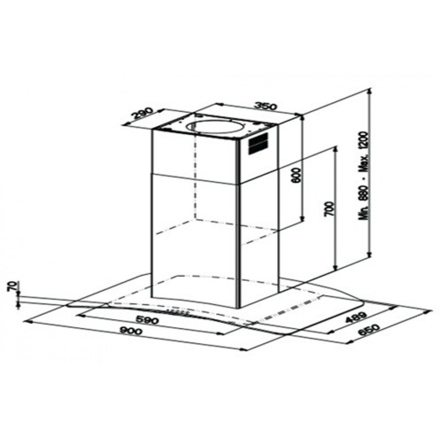 Faber VOLUTE ILOT 900 INOX/VERRE n°3