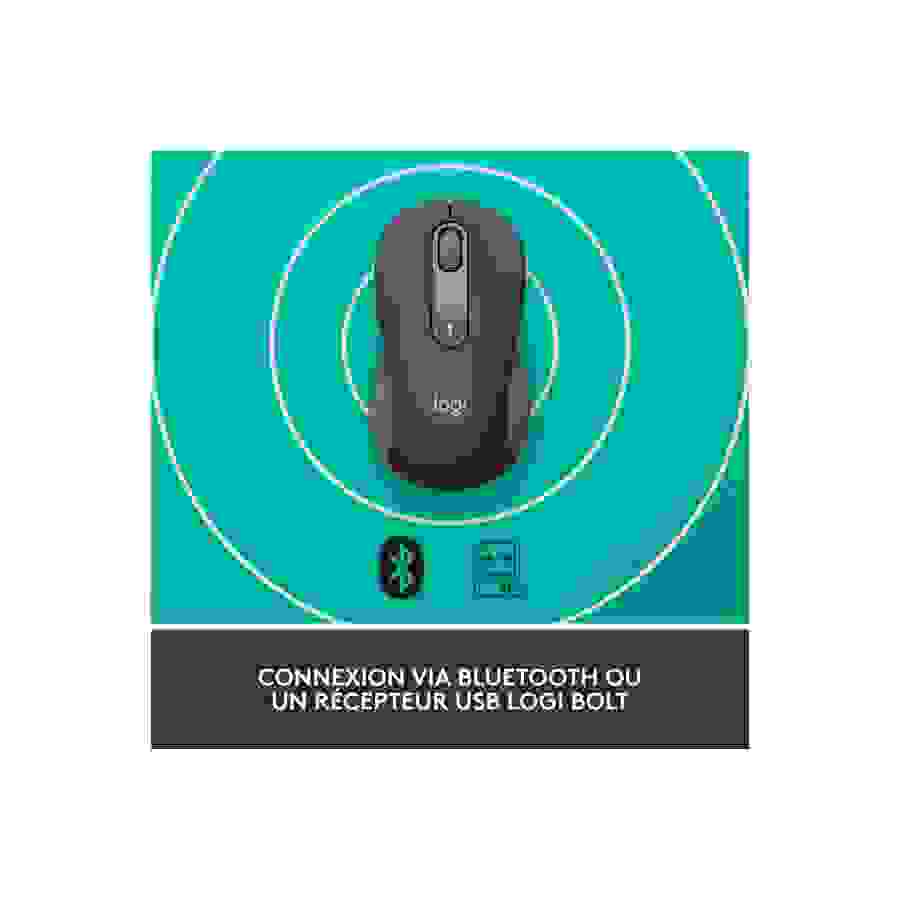 Logitech Sans Fil  Signature M650 Silencieuse, Bluetooth - Gris graphite n°5