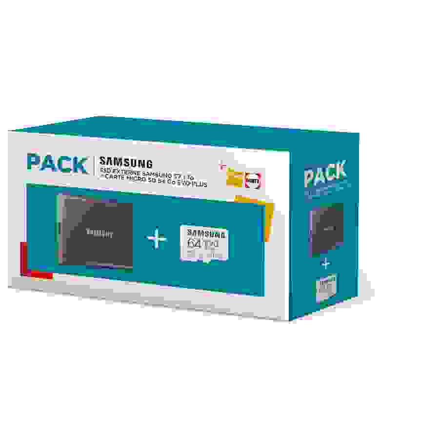 Samsung PACK SSD T7 1TO + CARTE MICRO SD 64GO EVO PLUS n°2