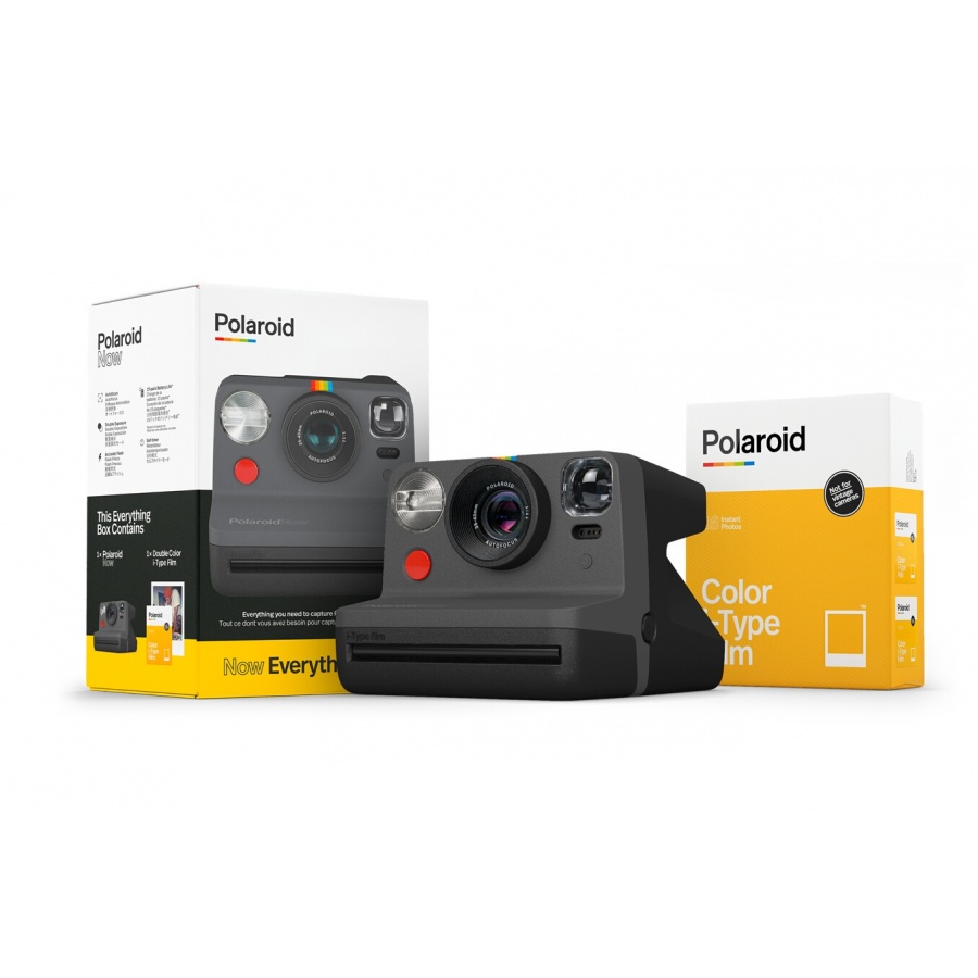 Polaroid Coffret appareil photo instantane Polaroid Now Black - double pack de films i-Type couleur cadre blanc (16 films) n°1