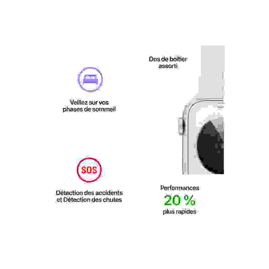 Apple Watch SE GPS 2eme generation, boîtier alumininium Minuit 44mm Bracelet Sport Minuit n°7
