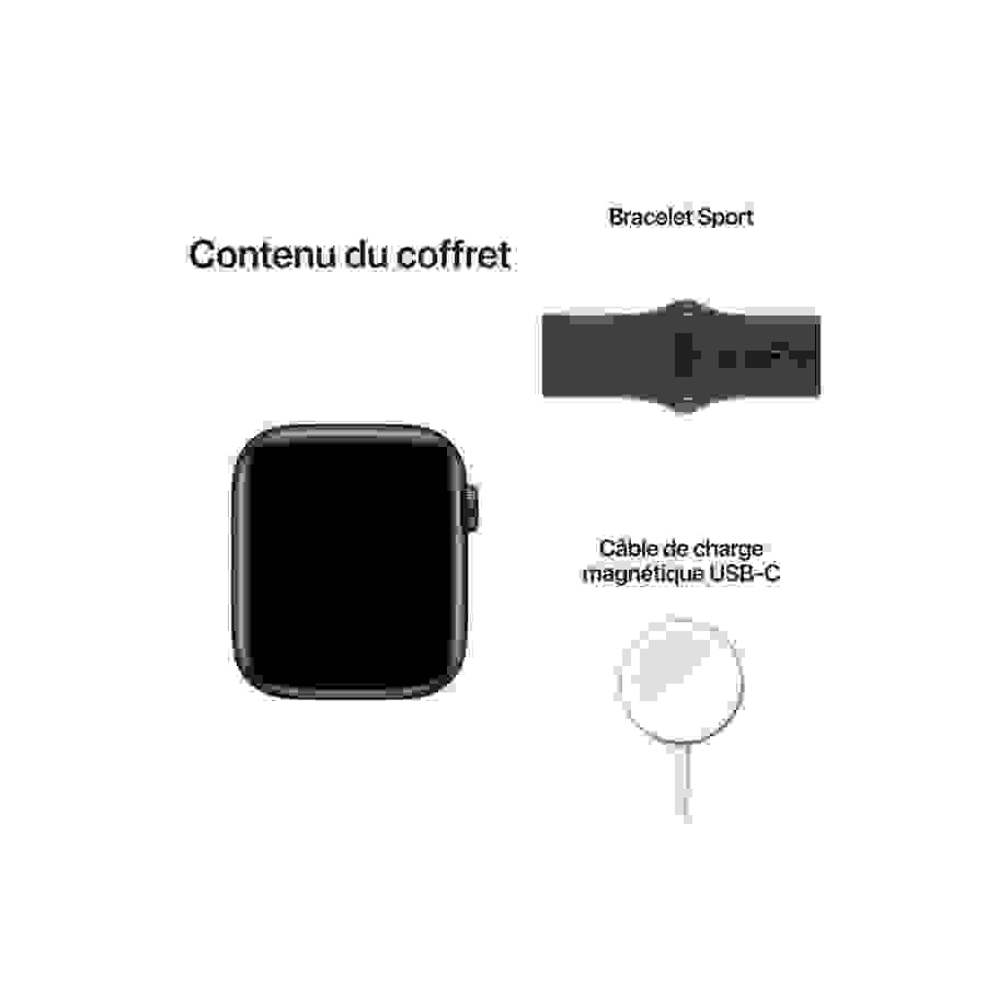 Apple Watch SE GPS 2eme generation, boîtier alumininium Minuit 44mm Bracelet Sport Minuit n°8