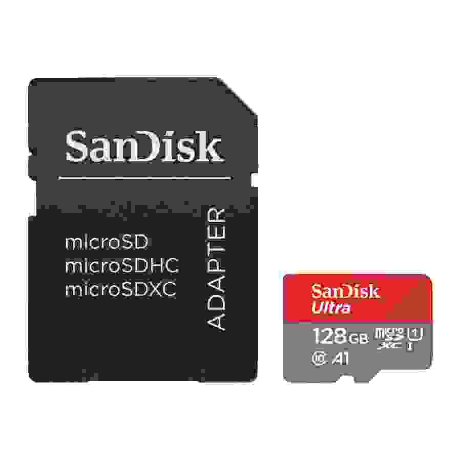 Sandisk Carte Ultra PLUS microSDXC 128GB + SD Adapter 150MB/s  A1 Class 10 UHS-I