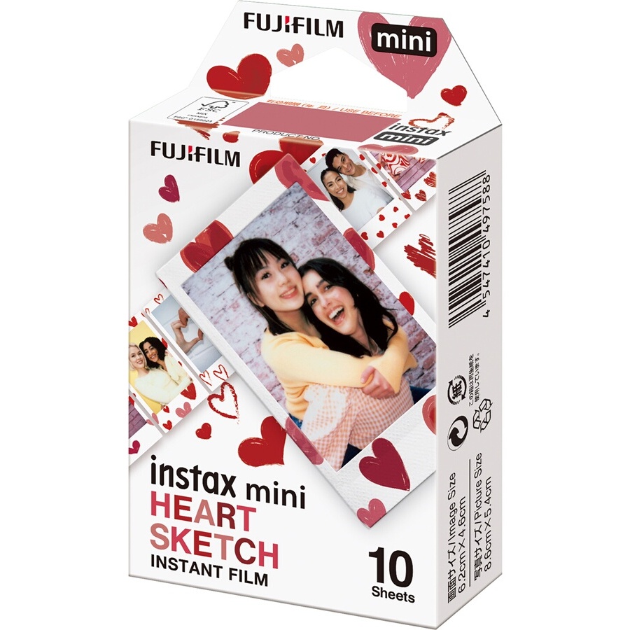 Fujifilm 10 Films Instantané Mini Heart Sketch n°2