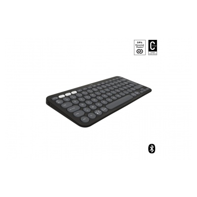 Logitech Pebble Keys 2 K380s clavier sans fil Bluetooth multidispositif - Graphite