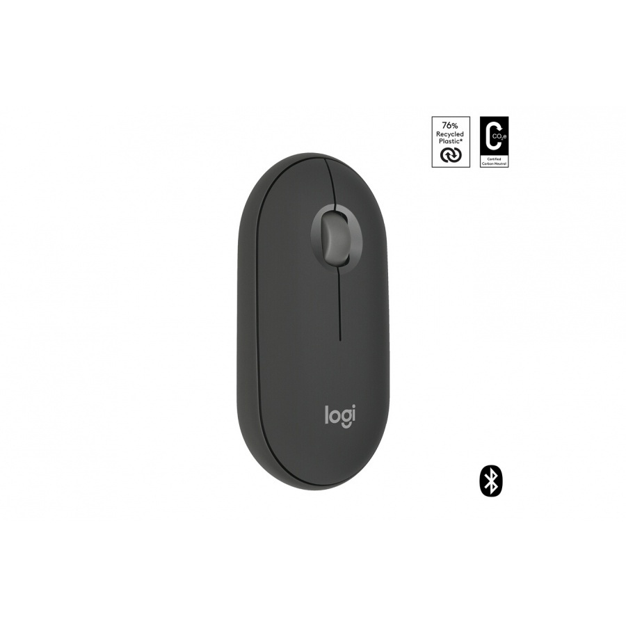 Logitech Pebble Mouse 2 M350s souris fine sans fil Bluetooth, portable, légère - Graphite n°1