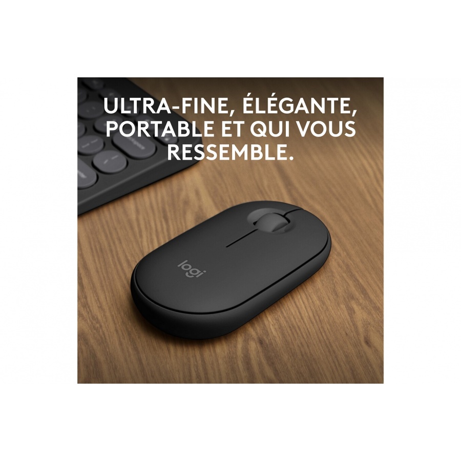 Logitech Pebble Mouse 2 M350s souris fine sans fil Bluetooth, portable, légère - Graphite n°2