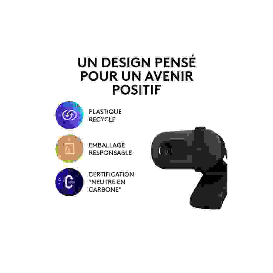 Logitech Brio 100 Full HD avec confidentialité, Correction automatique de l''éclairage, USB-A - Graphite n°9