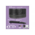 Logitech Wave Keys clavier ergonomique sans fil, repose-poignets rembourre, frappe naturelle et confortable, Easy-Switch, Bluetooth, recepteur Logi Bolt, multi-SE, Windows/Mac