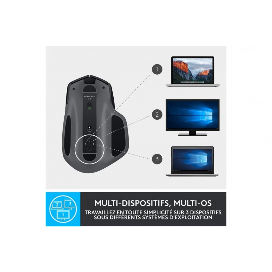 Logitech MX Master 2S souris sans fil edition Bluetooth, multi-surfaces n°8