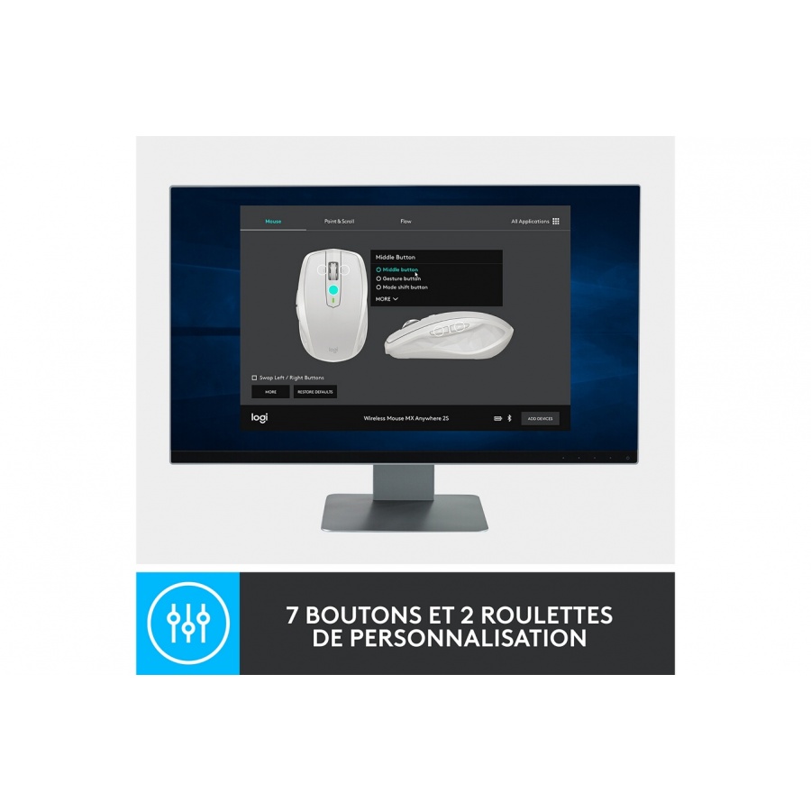 Logitech MX Anywhere 2S sans fil édition Bluetooth, multi-surfaces n°10