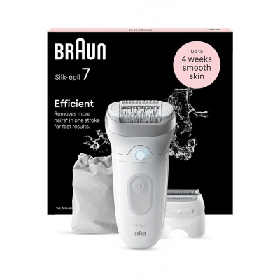 Braun Epilateur Silk Epil 7 SE7-041 BLANC-GRIS